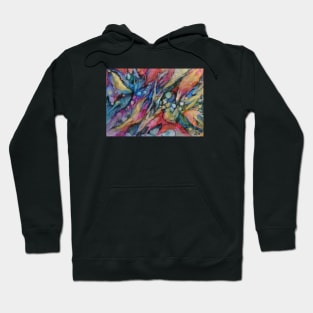 Colorful Fowing Bubbles Digital Abstract Hoodie